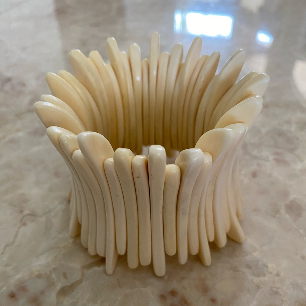 Viktoria Hayman White Statement Stretch Cuff
